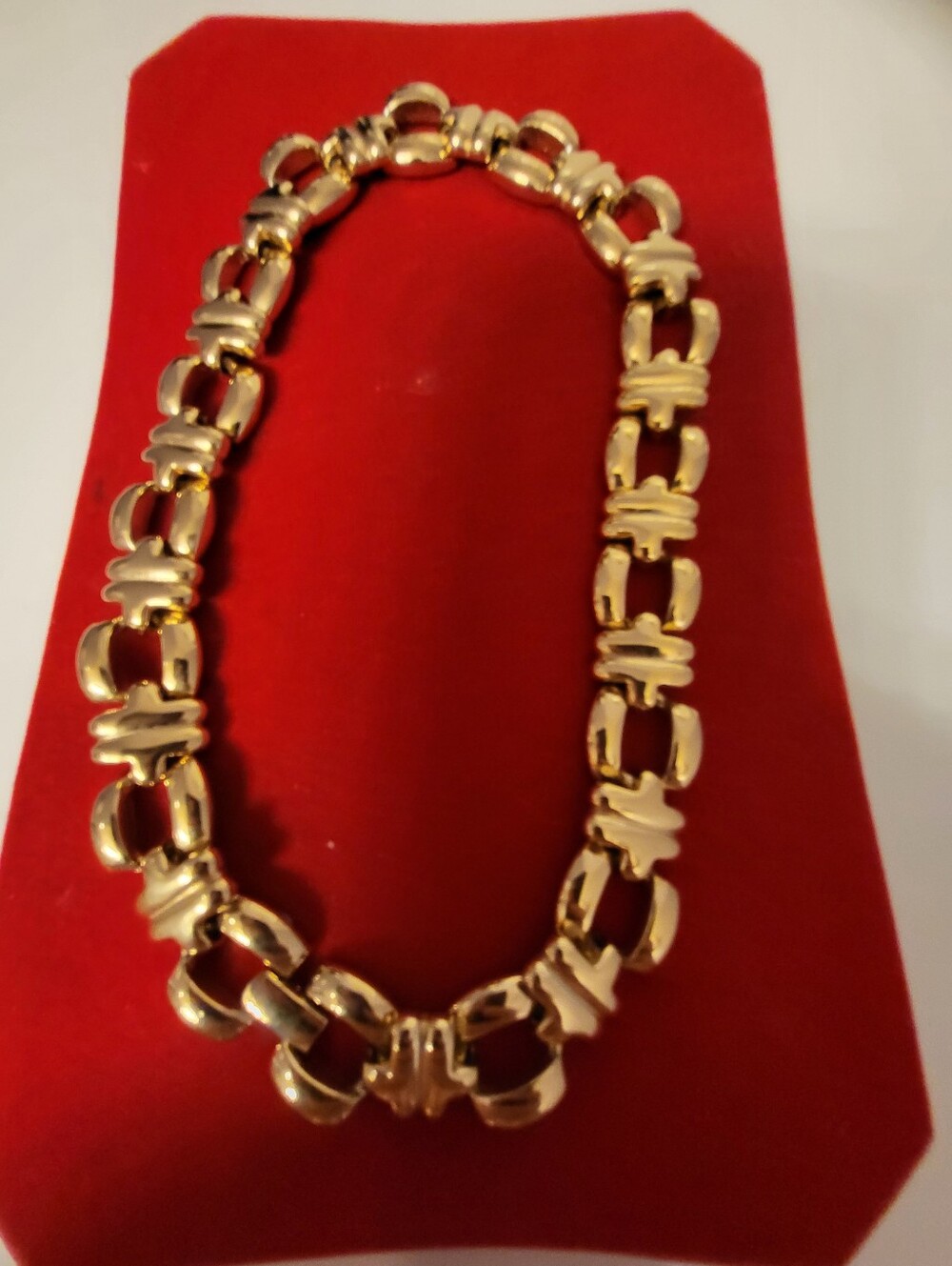 Gold Link Statement Necklace - Unbranded